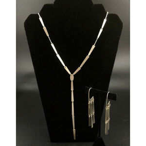 Kendra Scott Gail Y Necklace and Chandelier Earrings Gold Tone 1763 1764